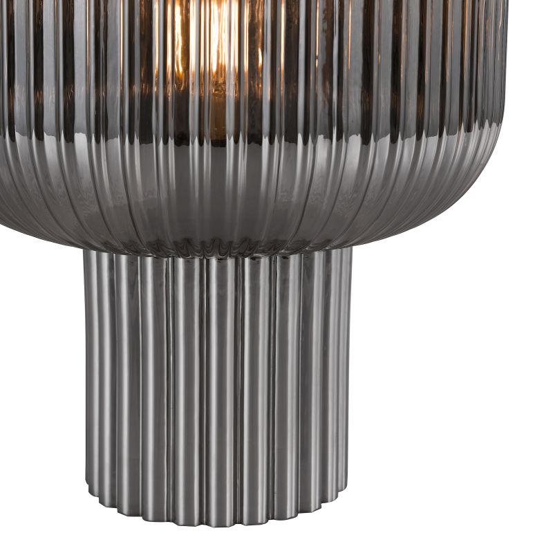 Dar-DEM4210 - Demarius - Smoked Ribbed Glass Table Lamp