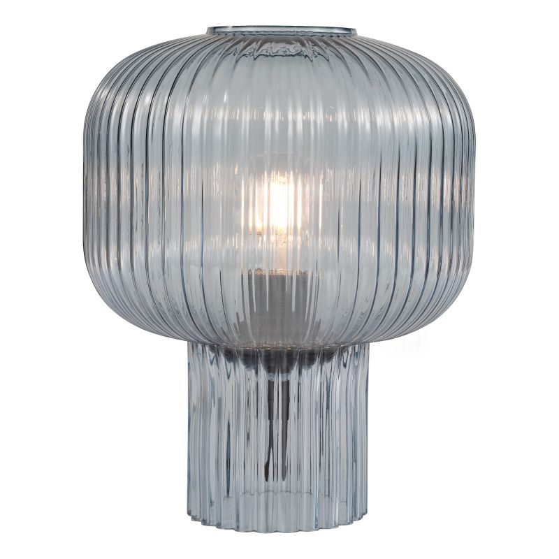 Dar-DEM4223 - Demarius - Blue Ribbed Glass Table Lamp