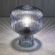 Dar-DEM4223 - Demarius - Blue Ribbed Glass Table Lamp