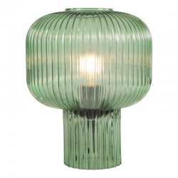 Demarius - Green Ribbed Glass Table Lamp