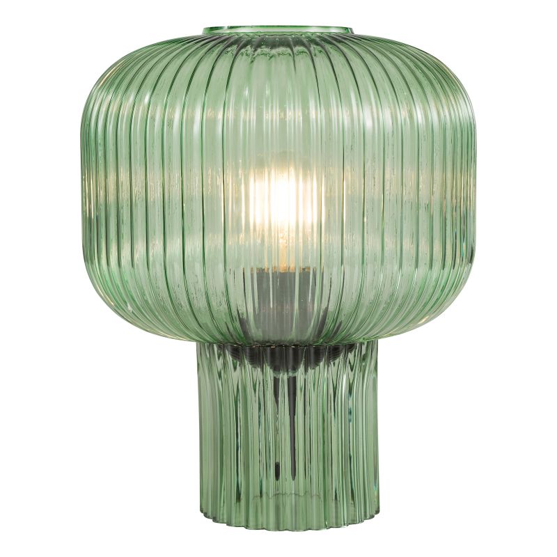 Dar-DEM4224 - Demarius - Green Ribbed Glass Table Lamp