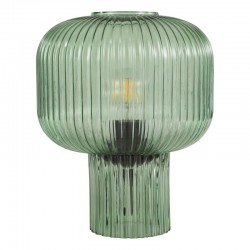 Demarius - Green Ribbed Glass Table Lamp