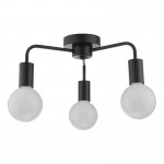 Dena - Matt Black 3 Light Semi Flush Dena - Matt Black 3 Light Semi Flush
