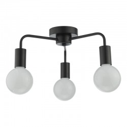 Dena - Matt Black 3 Light Semi Flush Dena - Matt Black 3 Light Semi Flush