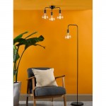 Dena - Matt Black 3 Light Semi Flush Dena - Matt Black 3 Light Semi Flush
