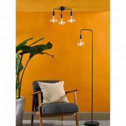 Dena - Matt Black 3 Light Semi Flush Dena - Matt Black 3 Light Semi Flush