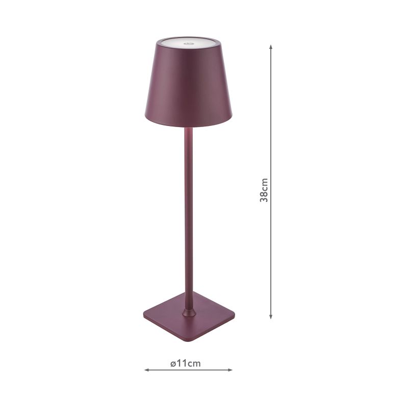 Dar_Vol3-DER4261 - Derrick - Rechargeable Outdoor CCT Table Lamp IP54