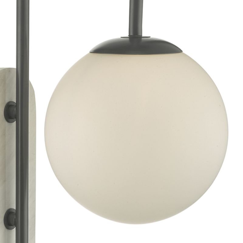 Dar-DEU0739 - Deuce - Bathroom Marble & White Globe Wall Lamp
