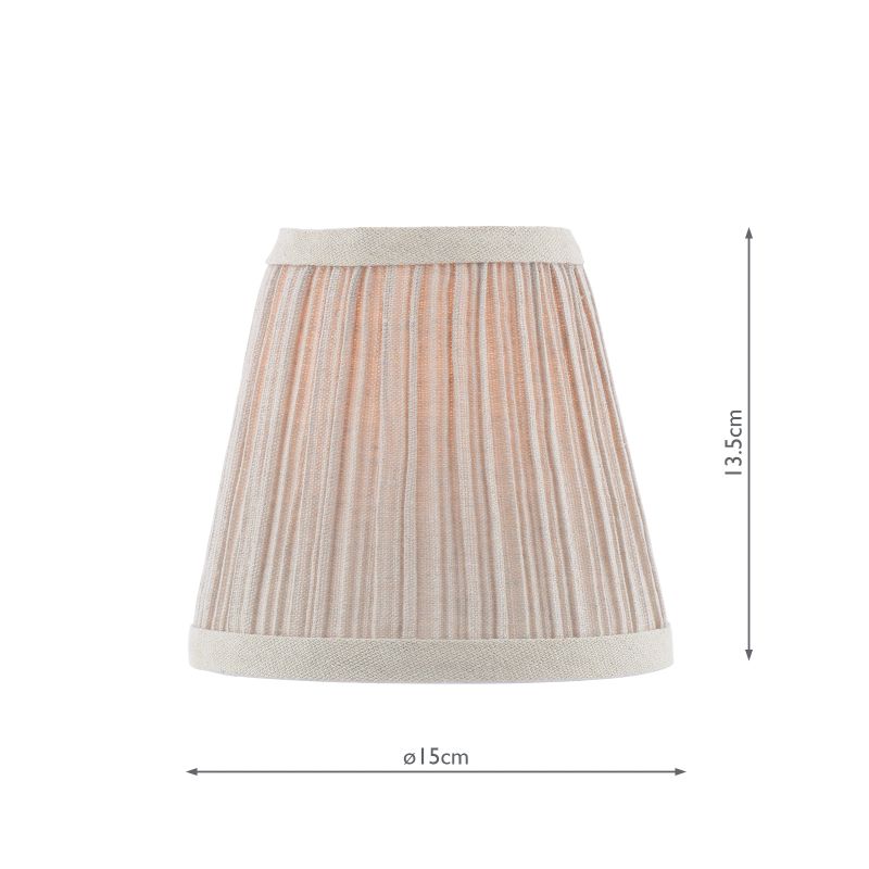 Dar-DID2629 - Didina - Shade Only - 15 cm Natural Linen Shade