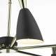 Dar-DIE0654 - Diego - Black Metal with Gold 6 Light Centre Fitting