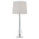 Table & Floor Lamp - Dillon - Transparent Glass with White Shade Table Lamp Dar-DIL4008 - Dillon - Transparent Glass with White Shade Table Lamp