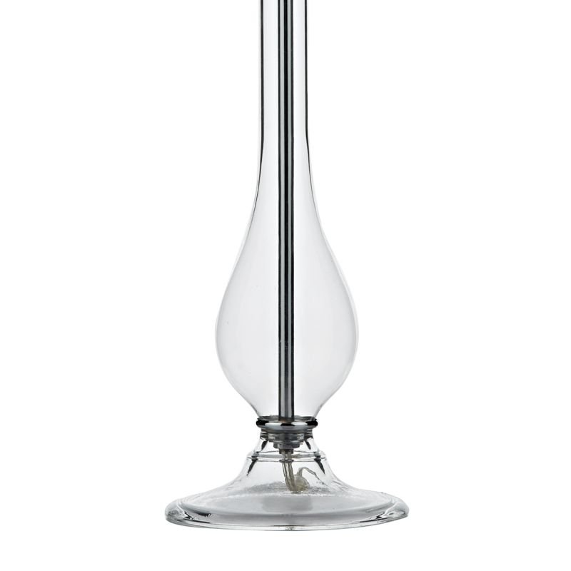 Table & Floor Lamp - Dillon - Transparent Glass with White Shade Table Lamp Dar-DIL4008 - Dillon - Transparent Glass with White Shade Table Lamp