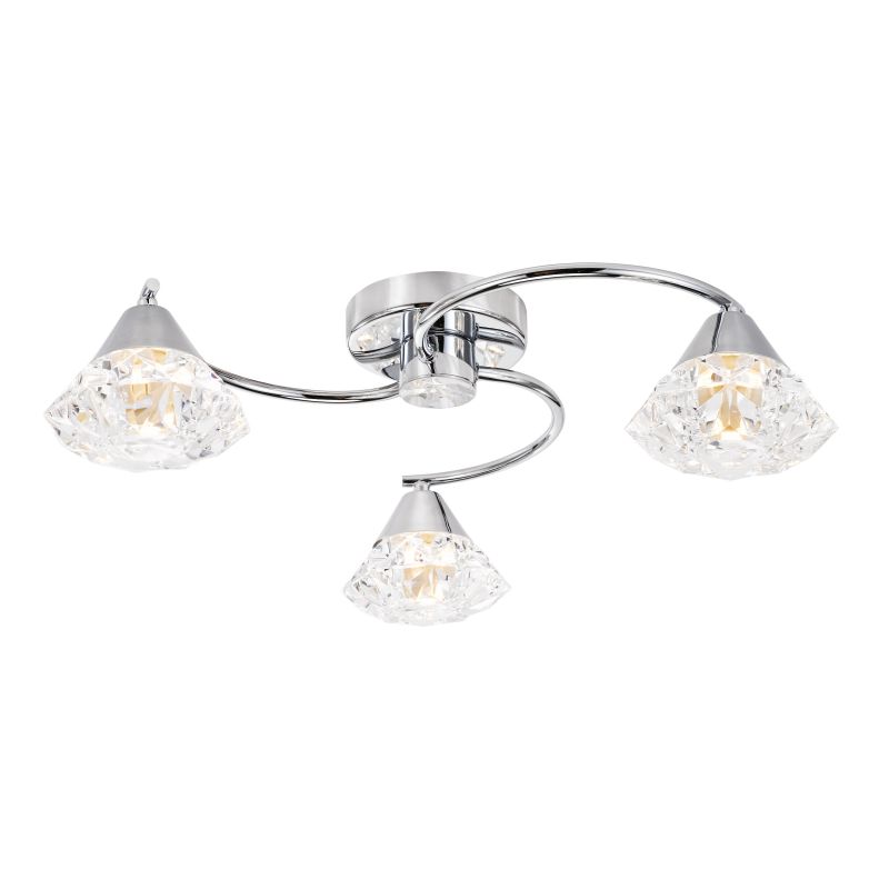 Dar_Vol3-DIL5350 - Dilys - Polished Chrome 3 Light Flush with Acrylic Shade