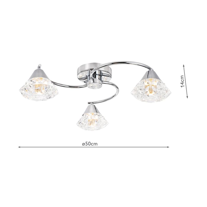 Dar_Vol3-DIL5350 - Dilys - Polished Chrome 3 Light Flush with Acrylic Shade