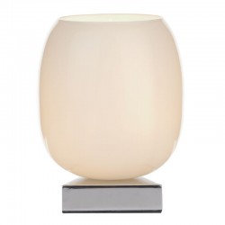 Dino - Polished Chrome Touch Table Lamp with White Glass Dino - Polished Chrome Touch Table Lamp with White Glass