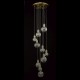 Ceiling Lights - Dita - Decorative Glass with Brass 10 Light Cluster Pendant Dar-DIT2342 - Dita - Decorative Glass with Brass 10 Light Cluster Pendant