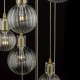 Ceiling Lights - Dita - Decorative Glass with Brass 10 Light Cluster Pendant Dar-DIT2342 - Dita - Decorative Glass with Brass 10 Light Cluster Pendant