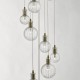 Ceiling Lights - Dita - Decorative Glass with Brass 10 Light Cluster Pendant Dar-DIT2342 - Dita - Decorative Glass with Brass 10 Light Cluster Pendant