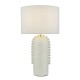 Dar-DOL4202 - Dolce - White Ceramic Table Lamp with White Shade