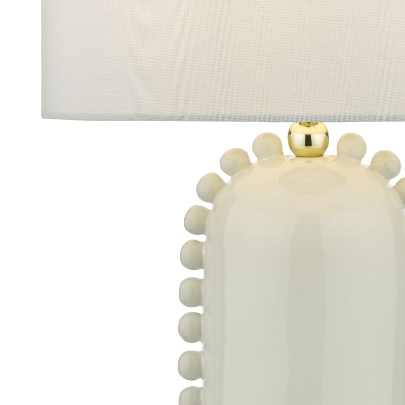 Dar-DOL4202 - Dolce - White Ceramic Table Lamp with White Shade