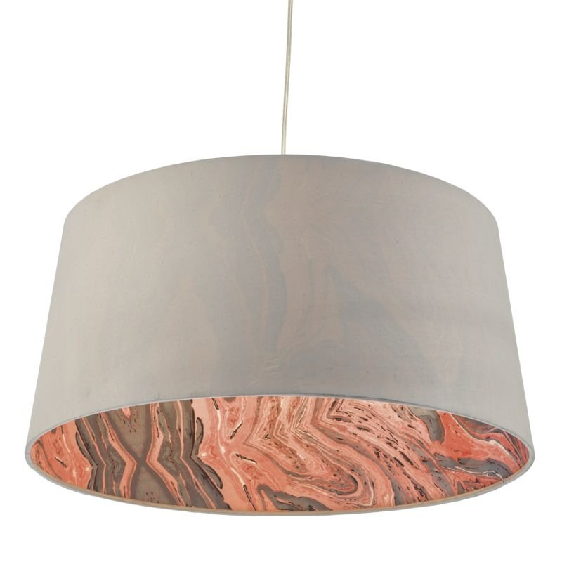 Accessories - Dolores - Grey Faux Silk Fabric Shade for Hanging Pendant Dar-DOL6539 - Dolores - Grey Faux Silk Fabric Shade for Hanging Pendant
