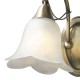 Wall Lights - Doublet - Flower Glass with Antique Brass Double Wall Lamp Dar-DOU0975 - Doublet - Flower Glass with Antique Brass Double Wall Lamp