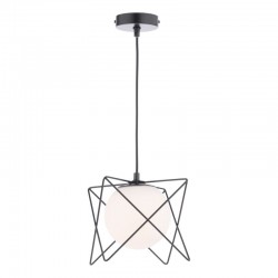 Dreyson - Matt Black Pendant with White Glass Dreyson - Matt Black Pendant with White Glass