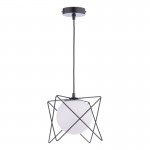Dreyson - Matt Black Pendant with White Glass Dreyson - Matt Black Pendant with White Glass