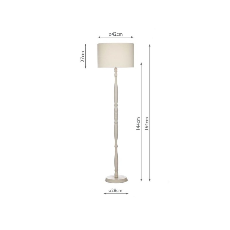Dar_Vol3-DUN4933 - Dunlop - Traditional Cream Linen Floor Lamp