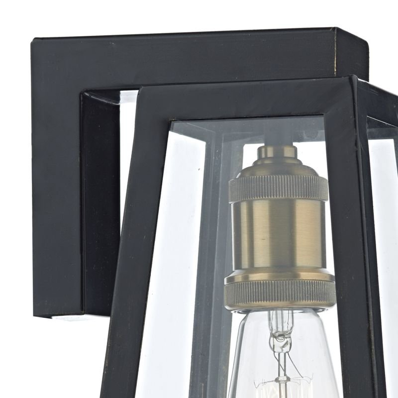 Dar-DUV1522 - Duval - Outdoor Black Lantern Wall Lamp