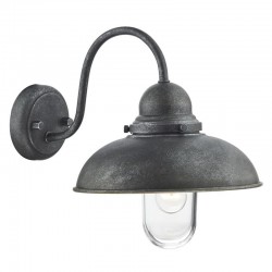 Dynamo - Outdoor Aged Aluminium Wall Lamp with Clear Glass  Dynamo - Outdoor Aged Aluminium Wall Lamp with Clear Glass