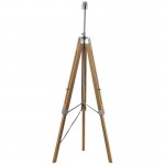 Easel - Base Only - Chrome & Light Wooden Tripod Floor Lamp Easel - Base Only - Chrome & Light Wooden Tripod Floor Lamp