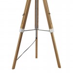 Easel - Base Only - Chrome & Light Wooden Tripod Floor Lamp Easel - Base Only - Chrome & Light Wooden Tripod Floor Lamp