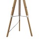 Dar-EAS4943 - Easel - Base Only - Chrome & Light Wooden Tripod Floor Lamp