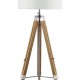 Dar-EAS4943 - Easel - Base Only - Chrome & Light Wooden Tripod Floor Lamp