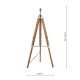 Dar-EAS4943 - Easel - Base Only - Chrome & Light Wooden Tripod Floor Lamp