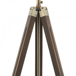 Easel - Base Only - Antique Brass & Dark Wooden Tripod Floor Lamp Easel - Base Only - Antique Brass & Dark Wooden Tripod Floor Lamp