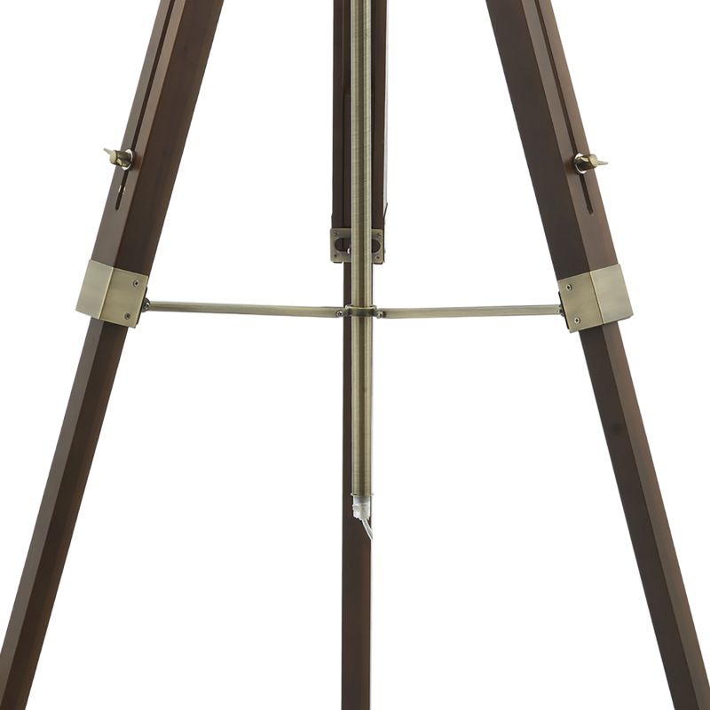 Dar-EAS4947 - Easel - Base Only - Antique Brass & Dark Wooden Tripod Floor Lamp