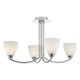 Bathroom Lights - Edanna - Bathroom Chrome and Opal Glass 4 Light Ceiling Lamp Dar-EDA0450 - Edanna - Bathroom Chrome and Opal Glass 4 Light Ceiling Lamp