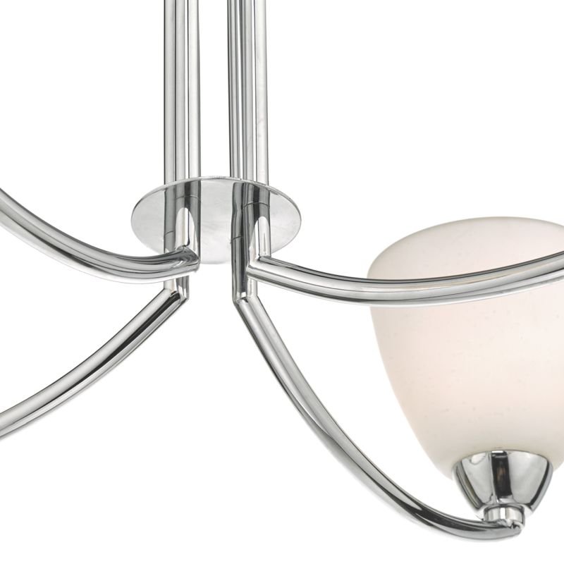 Bathroom Lights - Edanna - Bathroom Chrome and Opal Glass 4 Light Ceiling Lamp Dar-EDA0450 - Edanna - Bathroom Chrome and Opal Glass 4 Light Ceiling Lamp