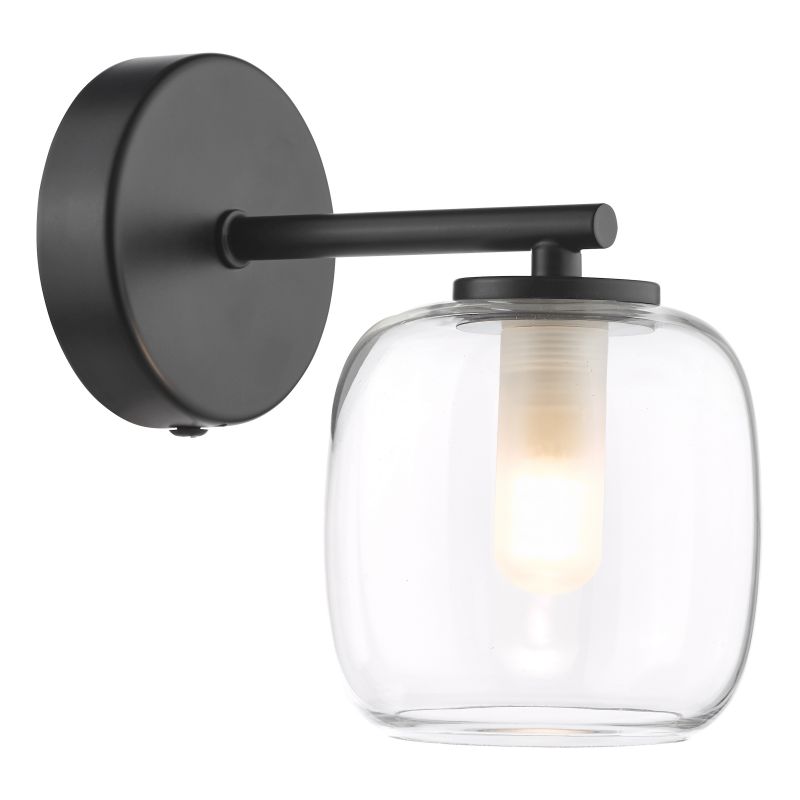 Dar-EDA0722 - Edaline - Black Wall Lamp with Double Glass IP44