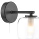 Dar-EDA0722 - Edaline - Black Wall Lamp with Double Glass IP44