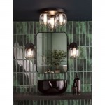 Edaline - Black 3 Light Flush with Double Glass IP44 Edaline - Black 3 Light Flush with Double Glass IP44