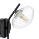 Dar_Vol3-EDE0722 - Ede - Matt Black Wall Lamp with Clear Glass