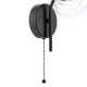 Dar_Vol3-EDE0722 - Ede - Matt Black Wall Lamp with Clear Glass