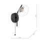 Dar_Vol3-EDE0722 - Ede - Matt Black Wall Lamp with Clear Glass
