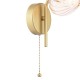 Dar_Vol3-EDE0735 - Ede - Satin Gold Wall Lamp with Amber Glass