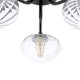 Dar_Vol3-EDE5322 - Ede - Matt Black 3 Light Semi Flush with Clear Glass