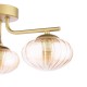 Dar_Vol3-EDE5335 - Ede - Satin Gold 3 Light Semi Flush with Amber Glass