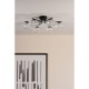 Dar-EDE6422 - Ede - Matt Black 6 Light Semi Flush with Clear Glass